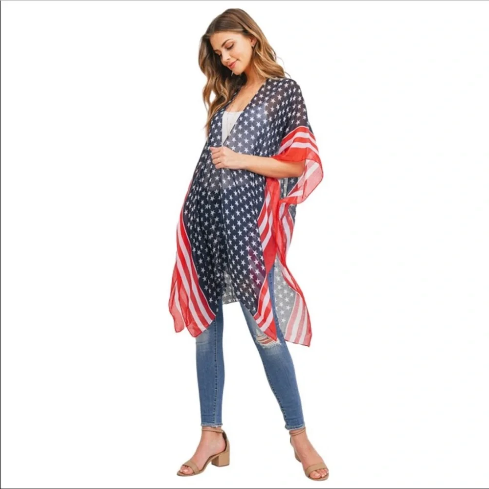 💙🇺🇸 ❤️ Patriotic kimono! - Picture 3 of 8